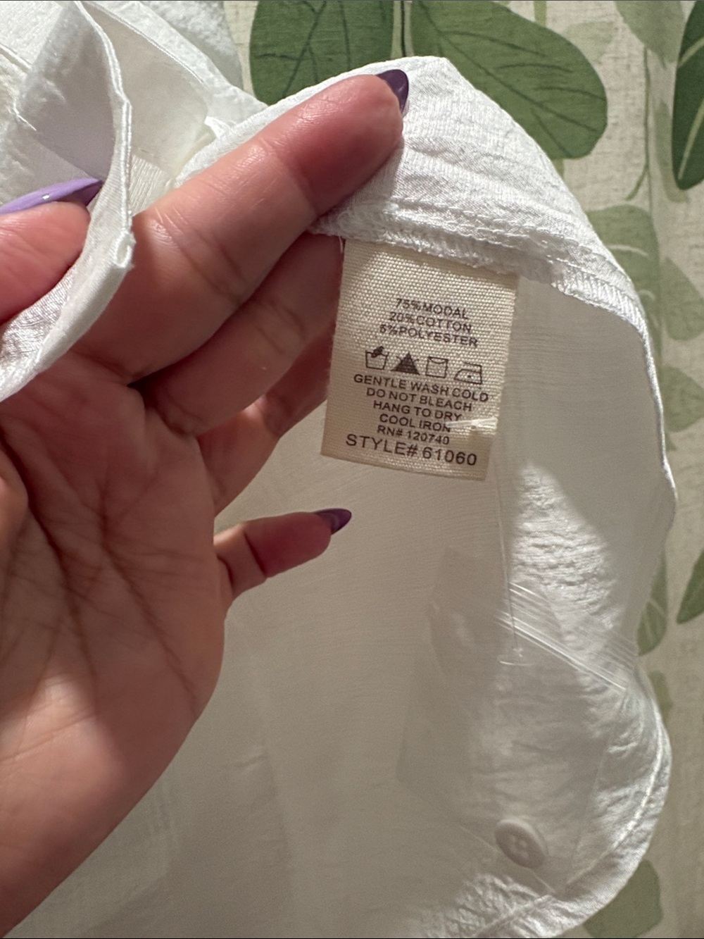 Mystree White Ruffle Neck Button-Down Shirt - Picture 3 of 6